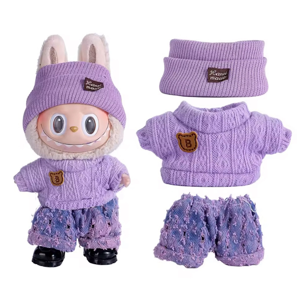 3 pc. Labubu Outfit - Hat, Pants, Shirt - Brand New
